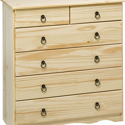 Komoda Od Borovine Ian - 4 + 2 Fioke