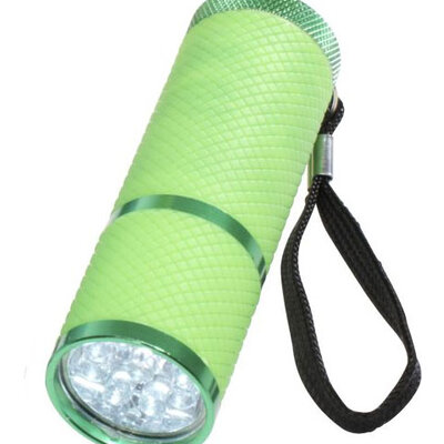 Baterijska lampa NEONA sa 9 LED dioda zelena