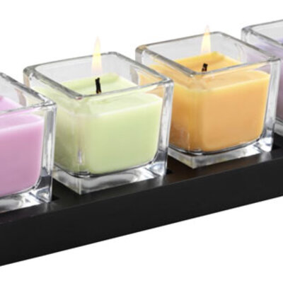 Poslužavnik THINKE sa 4 mirišljave sveće