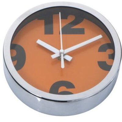 Zidni sat 15cm narandžasti