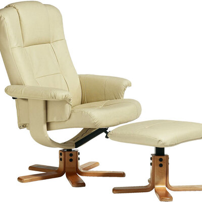 Fotelja Sa Tabureom RLX - Eko Koža