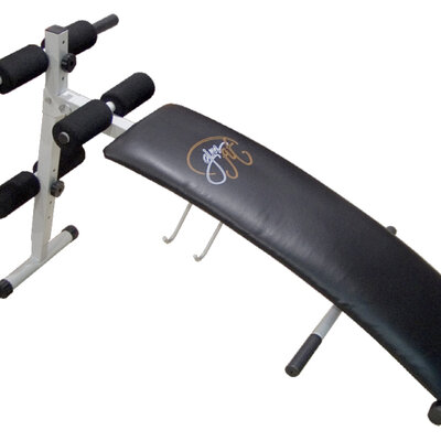 Kosa klupa za trbušnjake sa držačem za tegove - 291252
