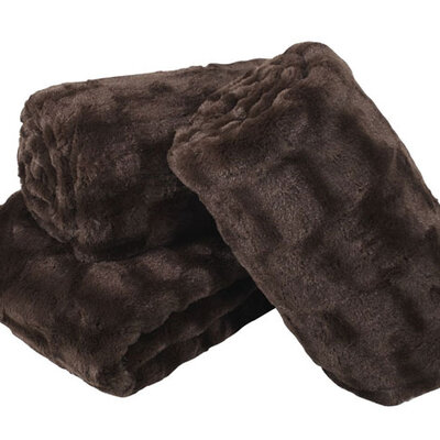 Ćebe GENA veštačko krzno 130x170cm braon