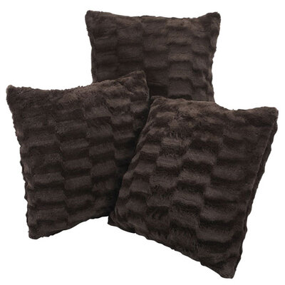 Ukrasni jastuk Gerna 45x45cm veštačko krzno crna