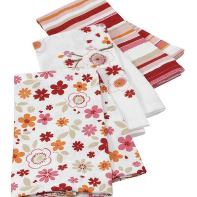 Kuhinjska krpa - set od 3 krpe Sakura 50x70cm crvena