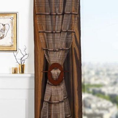 Zavesa TARA 140x245cm braon