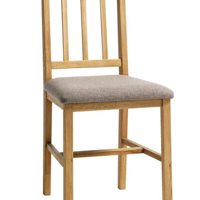 Trpezarijska stolica PRESCOTT braon tkanina/hrast