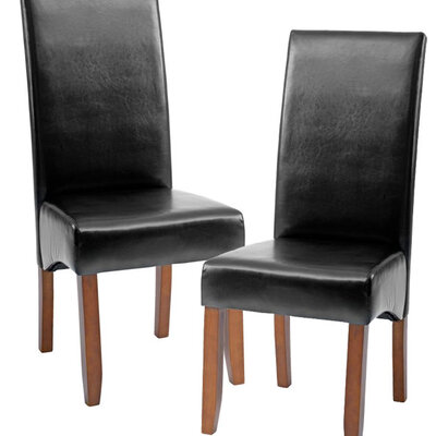 Dve trpezarijske stolice Delaver veštačka koža braon