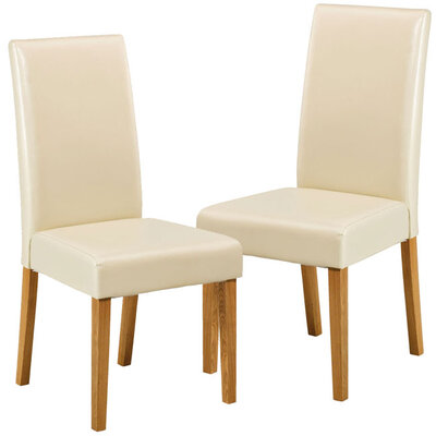 Dve trpezarijske stolice Floria bela veštačka koža