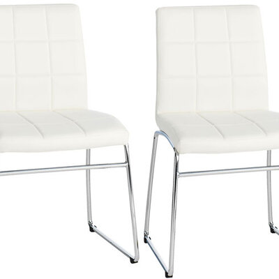 Dve Trpezarijske stolice Albo veštačka koža bela