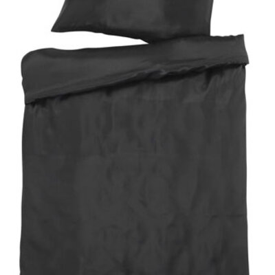Satenska posteljina Youth 140x200 crna