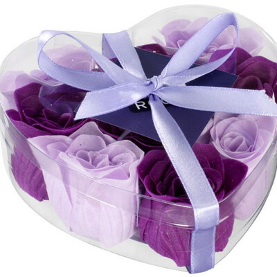Sapun u obliku ruže 9 komada ljubičasta