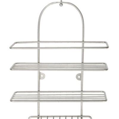 Polica sa kukicama od nerđajućeg čelika