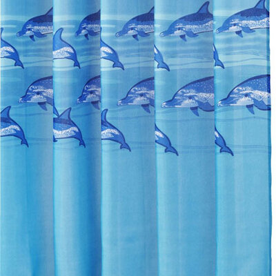 Zavesa za tuš kabinu ili kadu Delfin 180x200 plava
