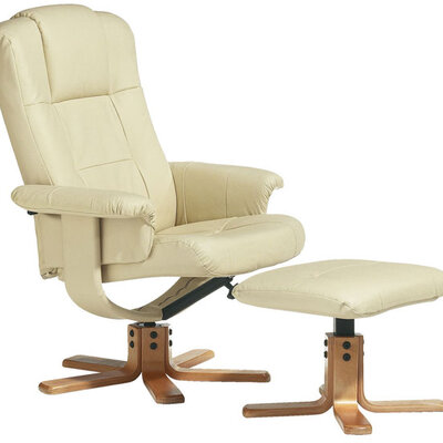 Fotelja Joy veštačka koža krem