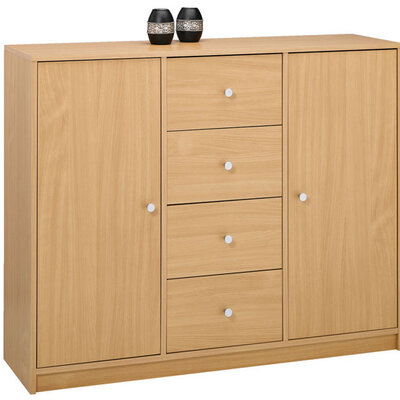 Komoda Berlin 4 fioke 2 vrata bukva