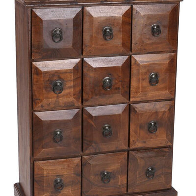 Komoda - Fiokar  Wolf sa 12 fioka - antikna obrada