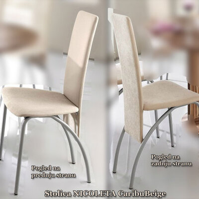 Trpezarijske Stolice Nicoleta Caribu Beige 2kom