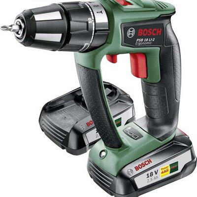 Akumulatorska bušilica odvrtač Bosch PSB 18 LI-2 Ergonomic sa dva akumulatora 06039B0301