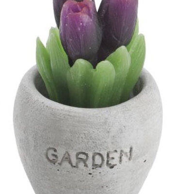 Sveća Ø6cm Flower - ljubičasta