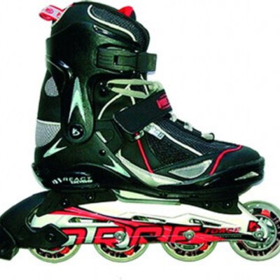 Roleri, veličina 40, crvena, platno S100533