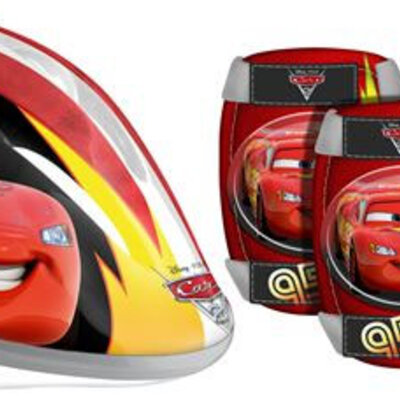 Stamp kaciga i štitnici za decu Cars veličina S