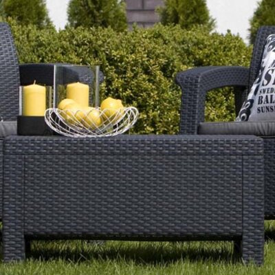 Dvorišna Garnitura Lubeck 2 Fotelje i Sto