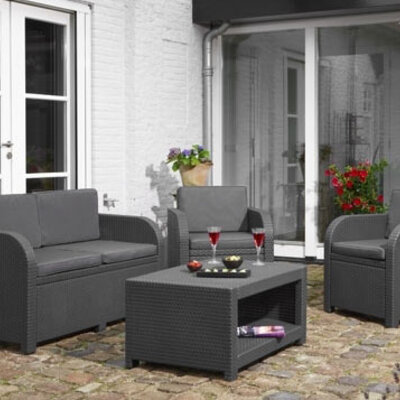 Garnitura William 2 PE Ratan 2 Fotelje, Sto, Sofa