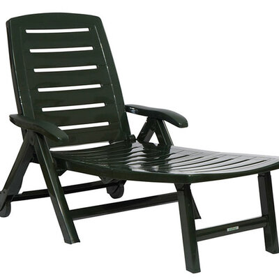 Rasklopiva plastična ležaljka Steiner Athen zelena 825407
