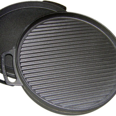 Ploča za roštilj obostrana, rebrasta i glatka Fi38cm Gorenc 497793