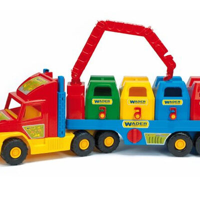 Wader Super Truck - Refuse Lorry - Kamion đubretarac sa kantama 23722