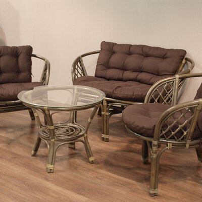 Garnitura Od Prirodnog Bambus Ratana LoveIt Braon