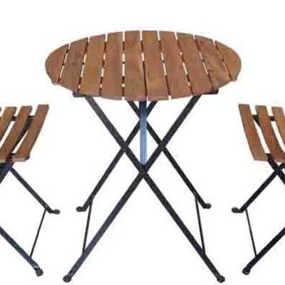 Balkonska Sklopiva Garnitura Metal / Drvo - Monika