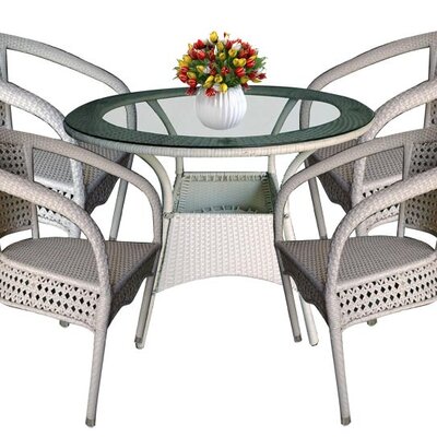 Wickwr Baštenska Garnitura Amalfi - 4 Fotelje + Sto