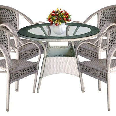 Wickwr Baštenska Garnitura Como - 4 Fotelje + Sto