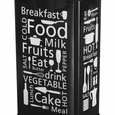 Curver kanta za otpatke 50L Deco crna štampa CU 02162-K03