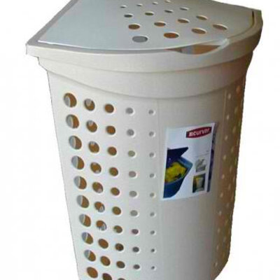 Curver ugaona korpa za veš 40l krem CU 05021-704