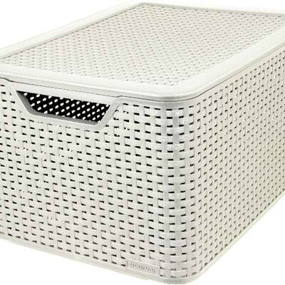 Curver kutija za odlaganje sa poklopcem 30L, Ratan krem CU 04724-885