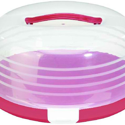 Curver okrugla kutija za tortu, crvene boje CU 00416-472