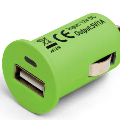 Kikkerland USB punjač za automobil zeleni US024-G