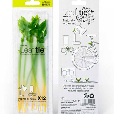 SuckUK Držači kablova u obliku listića LEAFTIE1