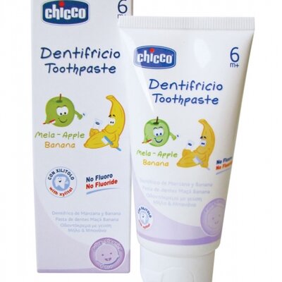 Chicco baby moments Pasta za zube jabuka i banana 6m+  50ml 1010021