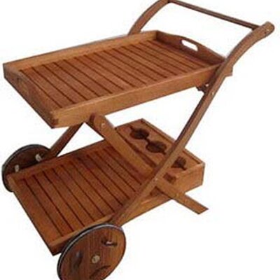 Kolica Za Posluživanje Od Eukaliptusovog Drveta HDW 008