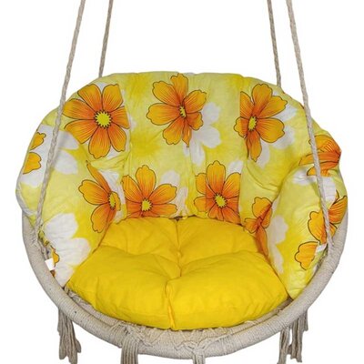 Dvobojni jastuci za makrame ljuljašku Yellow - Yellow flowers