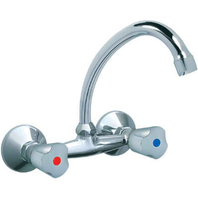 Rosan Keramic dvoručna baterija za sudoperu ili lavabo gornji izliv 130mm KK03113