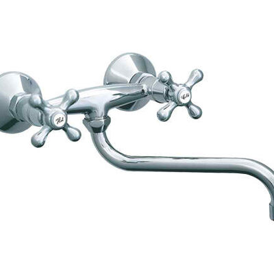 Rosan Nostalgija zidna dvoručna baterija za sudoperu ili lavabo 200mm N01101