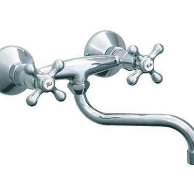 Rosan Nostalgija zidna dvoručna baterija za sudoperu ili lavabo 140mm N01114