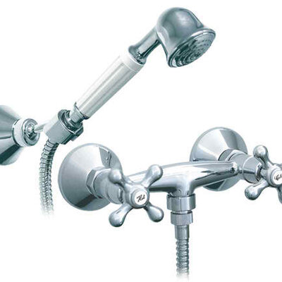 Rosan Nostalgija zidna dvoručna baterija za tuš kadu sa ručnim tušem N10101