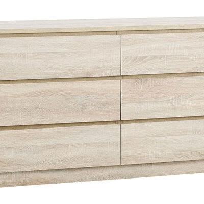 Komoda Aster brušen hrast 6 fioka