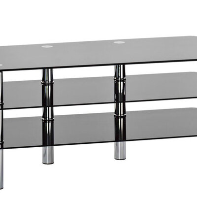 TV polica Uranus sa 2 police crna staklo